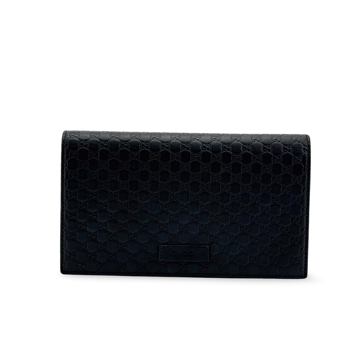 Gucci Wallet On Strap Microguccissima Leather Black Bag