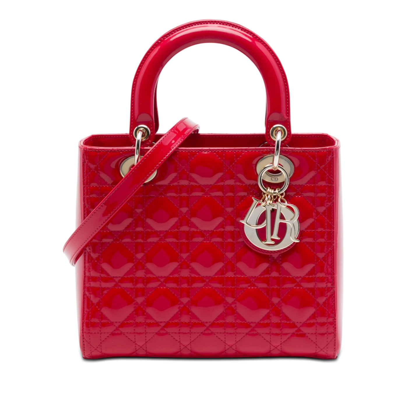 Medium Patent Cannage Lady Dior - Image 1