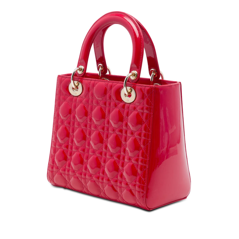Medium Patent Cannage Lady Dior - Image 2