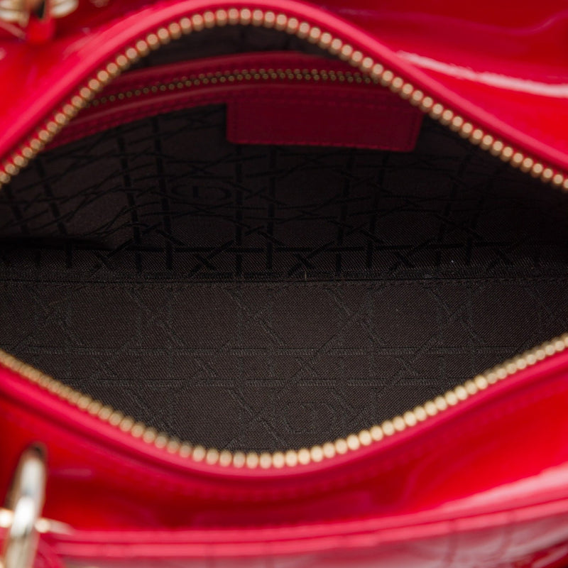 Medium Patent Cannage Lady Dior - Image 4