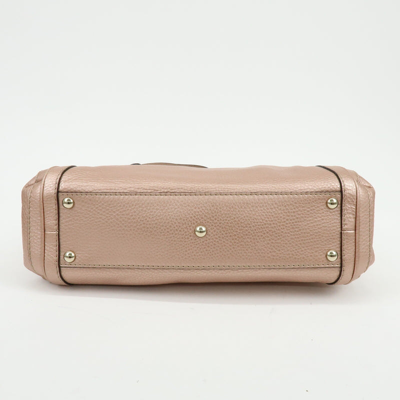 Gucci Bella Convertible Top Handle Leather Pink Bag