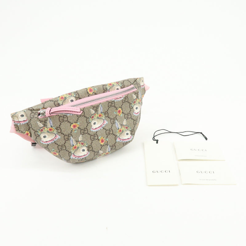 Gucci Childrens Belt Printed Gg Coated Canvas Beige Bag