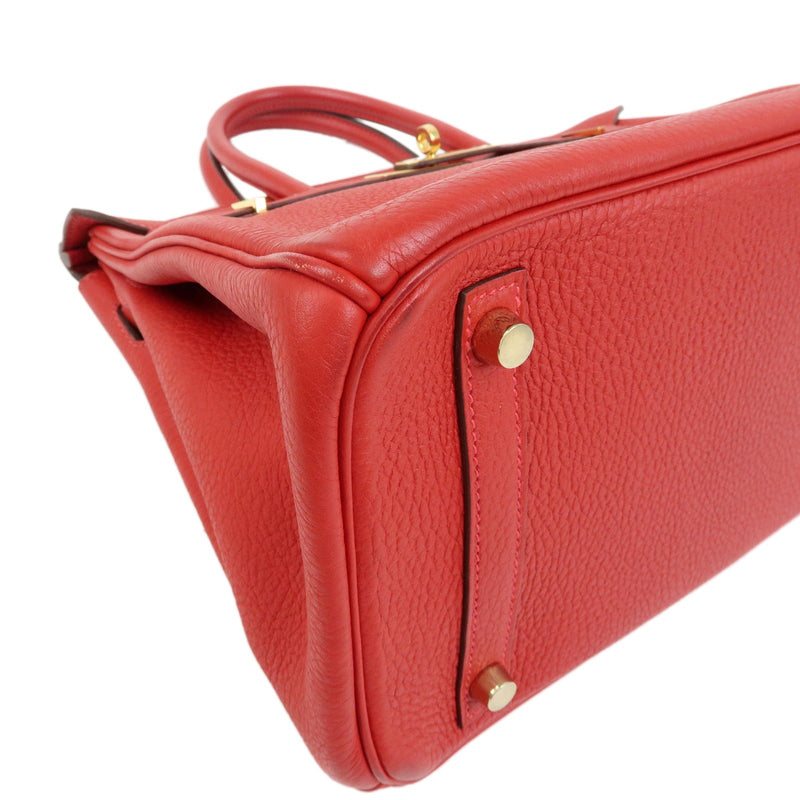 Hermes Birkin Red Togo With Gold Hardware Leather Bag