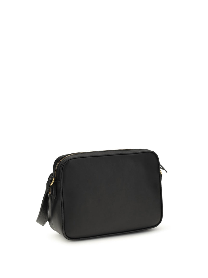 Valentino Garavani Antibes Shoulder Bag — Black Calf Leather
