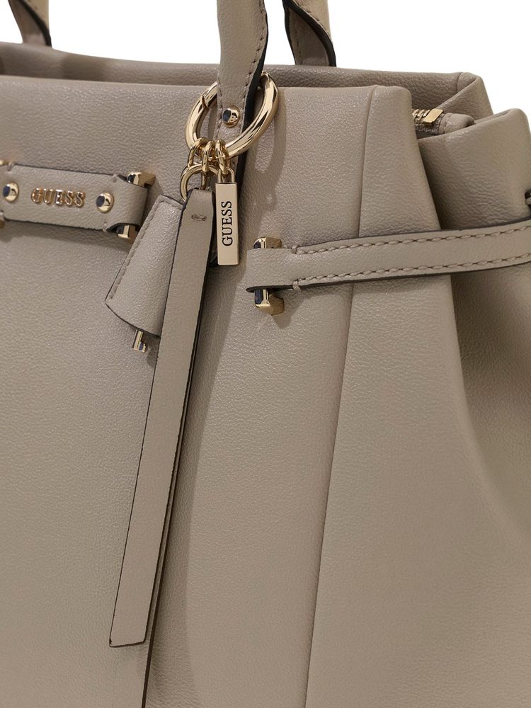 Guess Dorothy Girlfriend Shoulder Bag — Beige Polyurethane