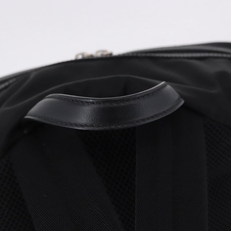 Fendi Fiend Nylon With Printed Leather Black Bag