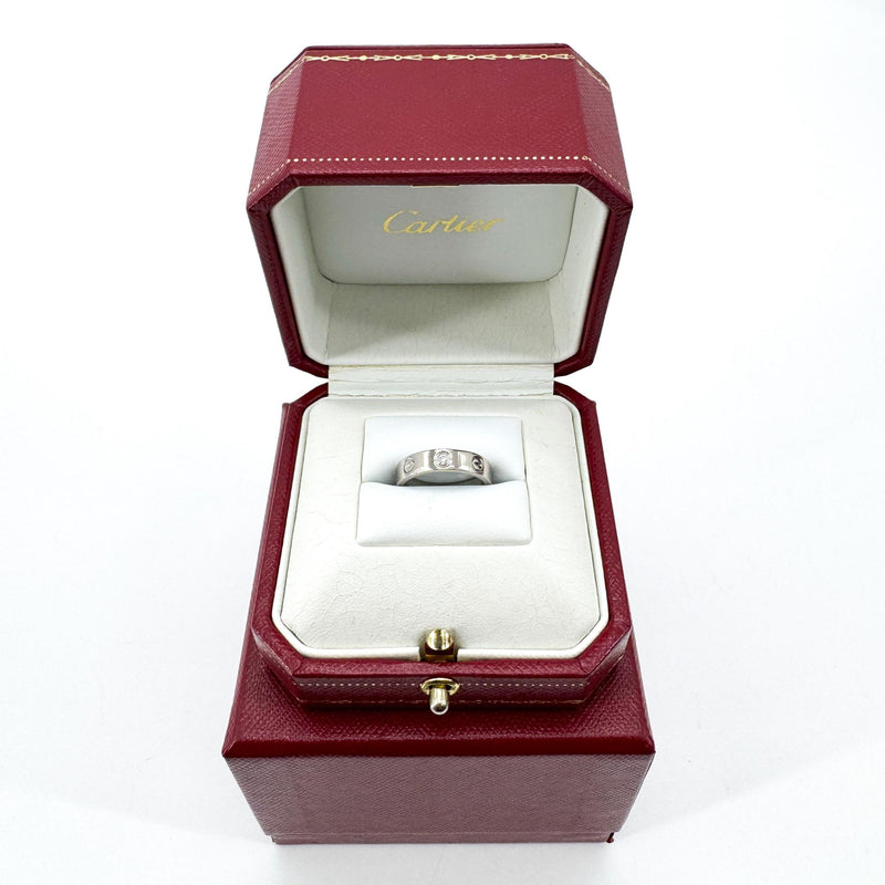 Cartier Love 3 Diamonds Band 18k White Gold With Diamond Silver Bijoux