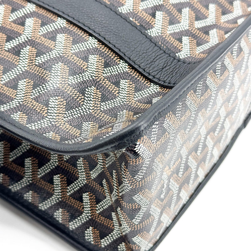 Goyard Bourgogne Coated Canvas Black Bag