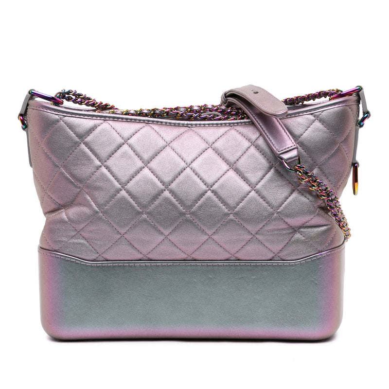 Medium Iridescent Calfskin Gabrielle Crossbody