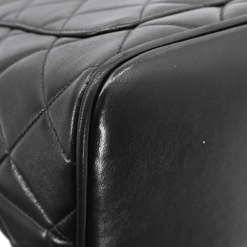 Chanel Medallion Quilted Lambskin Black Leather Bag