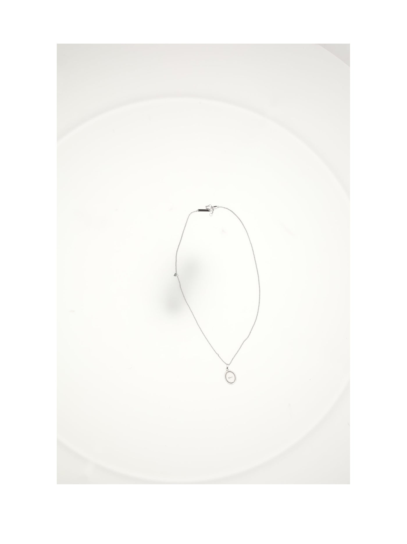 Dior Sculpted Bee Pendant Necklace — Silver Brass Necklaces
