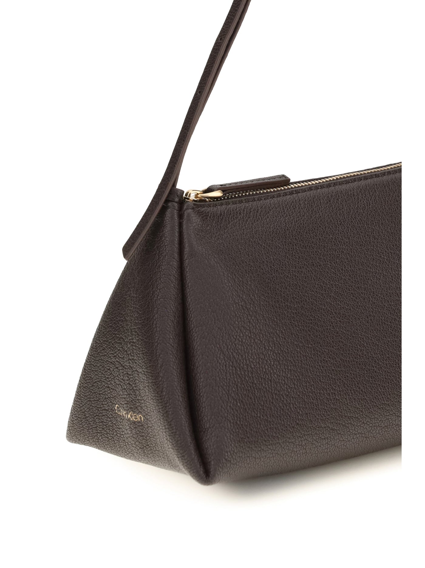 Calvin Klein Aurelis Shoulder Bag — Black Calf Leather