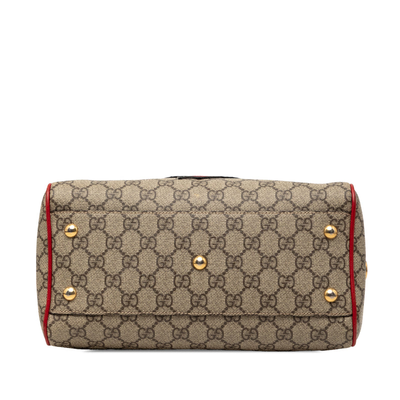 Limited Edition Small GG Supreme Kingsnake Heart Embroidered Satchel - Image 3