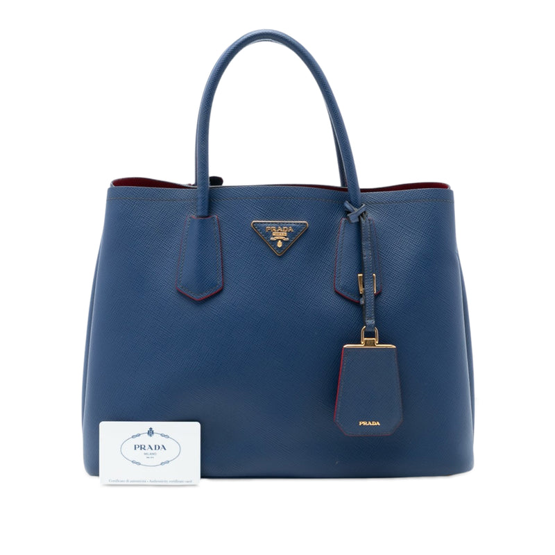 Medium Saffiano Cuir Double Satchel - Image 7