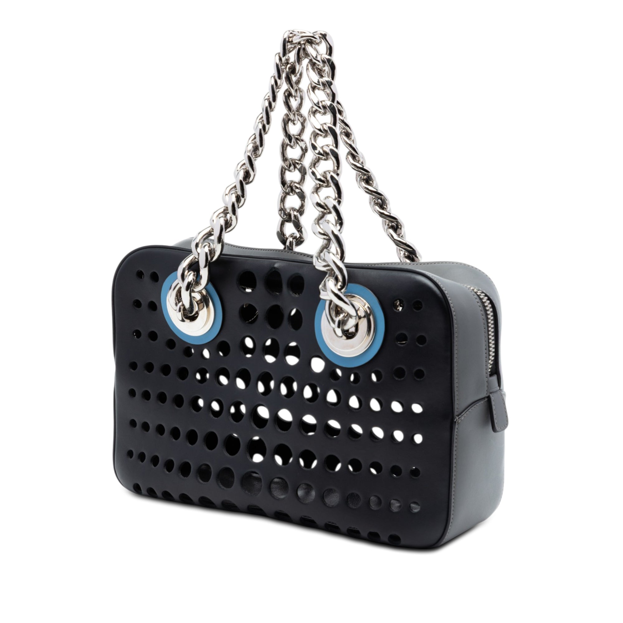 Perforated Leather City Fori Chain Handbag - Image 2