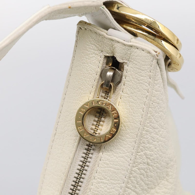 Bvlgari Shoulder Leather White Bag
