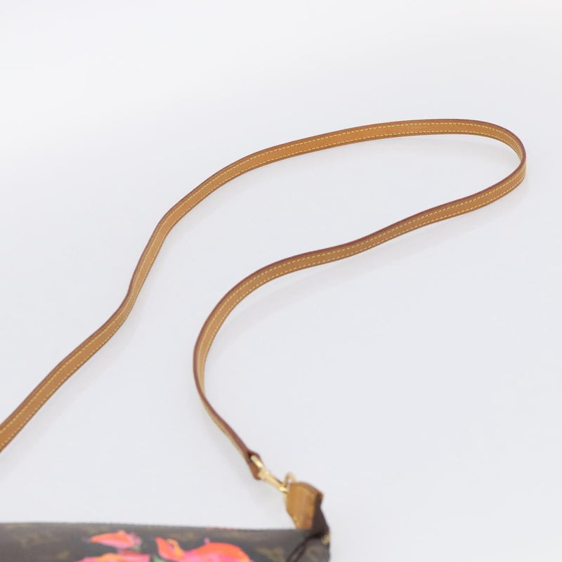 Louis Vuitton Pochette Accessoires Limited Edition Monogram Roses Multicolour Canvas Bag