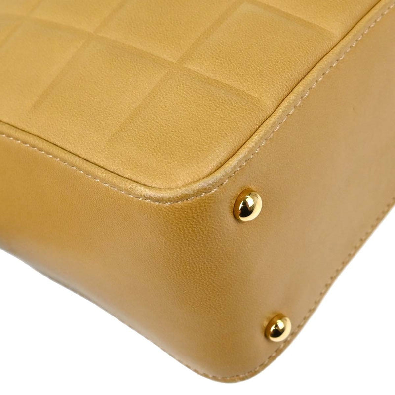 Chanel Chocolate Bar Cc Quilted Leather Beige Bag