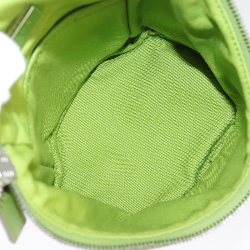 Prada Zipped Triangle Canvas Green Bag