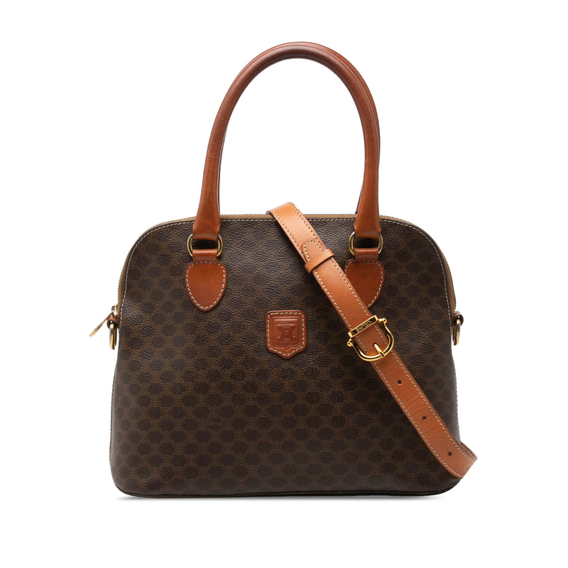 Macadam Coated Canvas Dome Satchel