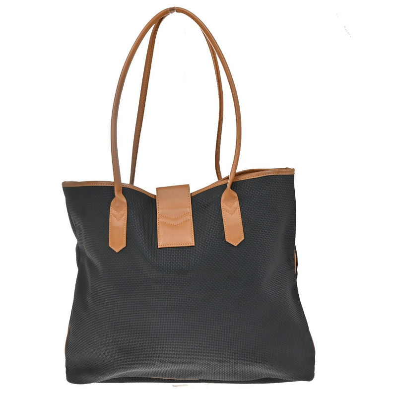 Saint Laurent Vintage Shoulder Bag Leather Black Pvc