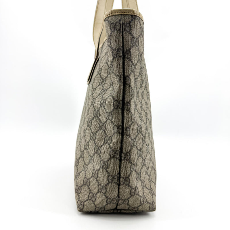 Gucci Plus Gg Coated Canvas With Leather Brown Bag