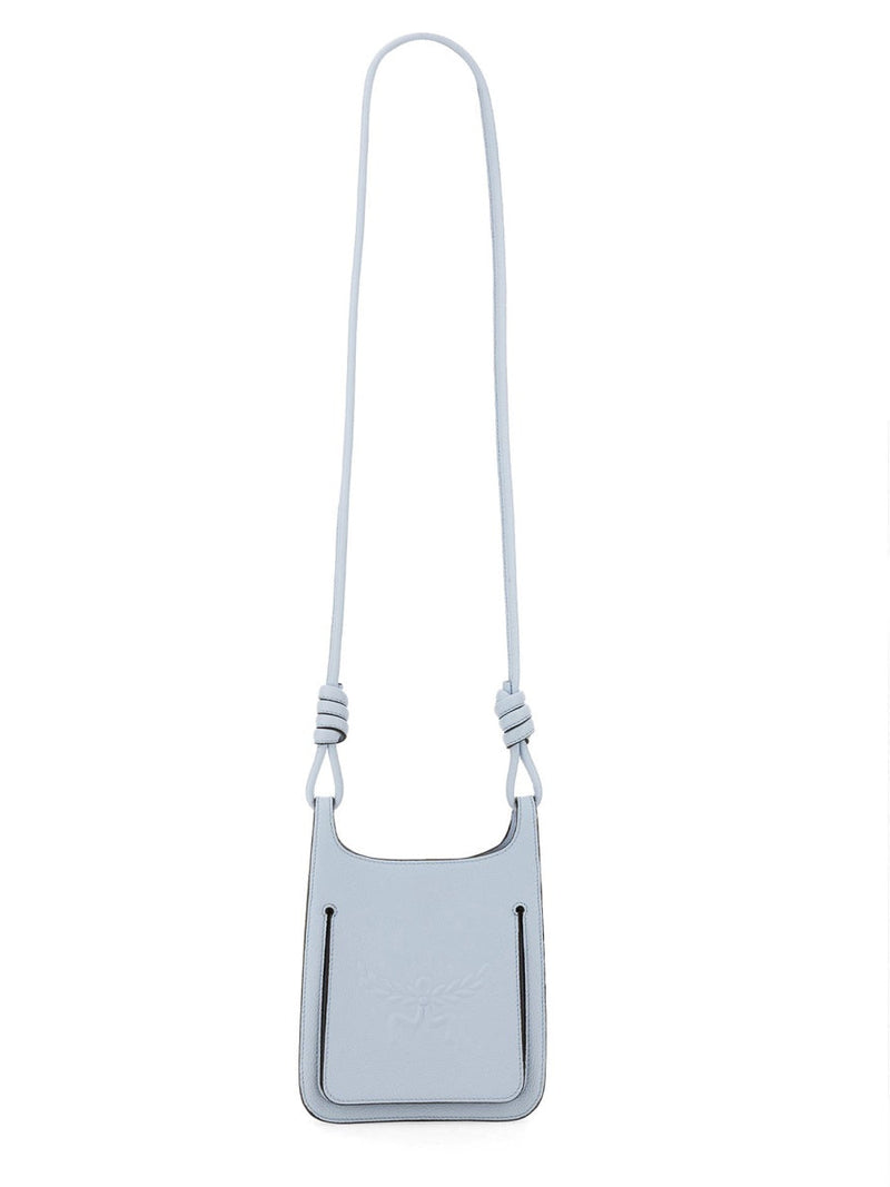 Mcm Himmel Shoulder Bag — Blue Cowhide