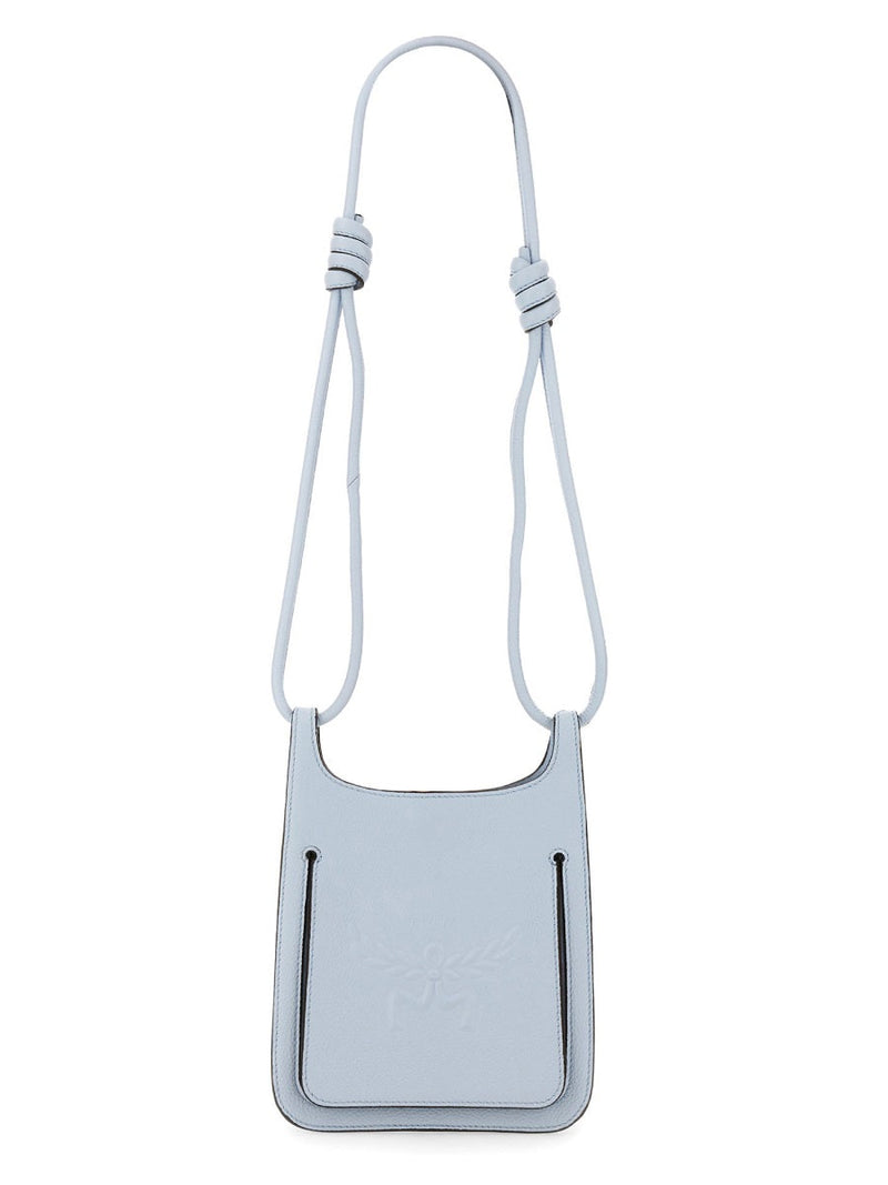 Mcm Himmel Shoulder Bag — Blue Cowhide