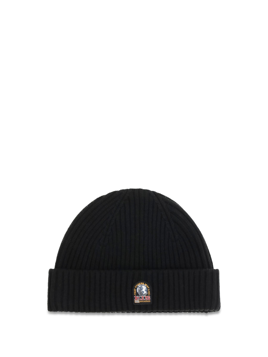 Parajumpers 26wpahaha70pal Ribbed Knit Beanie — Black Beanies