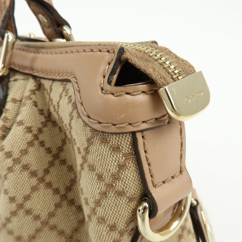 Gucci Sukey Diamante Canvas With Leather Beige Bag