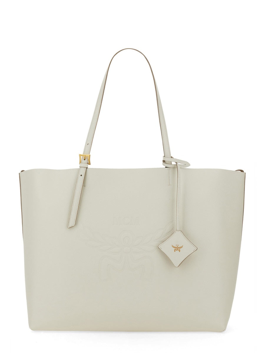 Mcm Himmel Shoulder Bag — White Cowhide