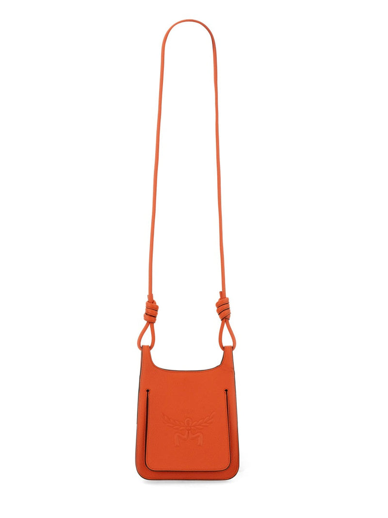 Mcm Himmel Shoulder Bag — Orange Cowhide