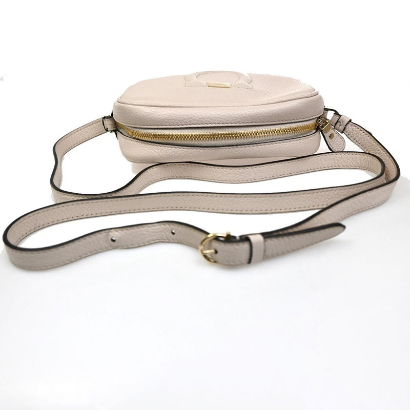 Salvatore Ferragamo City Camera Leather White Bag