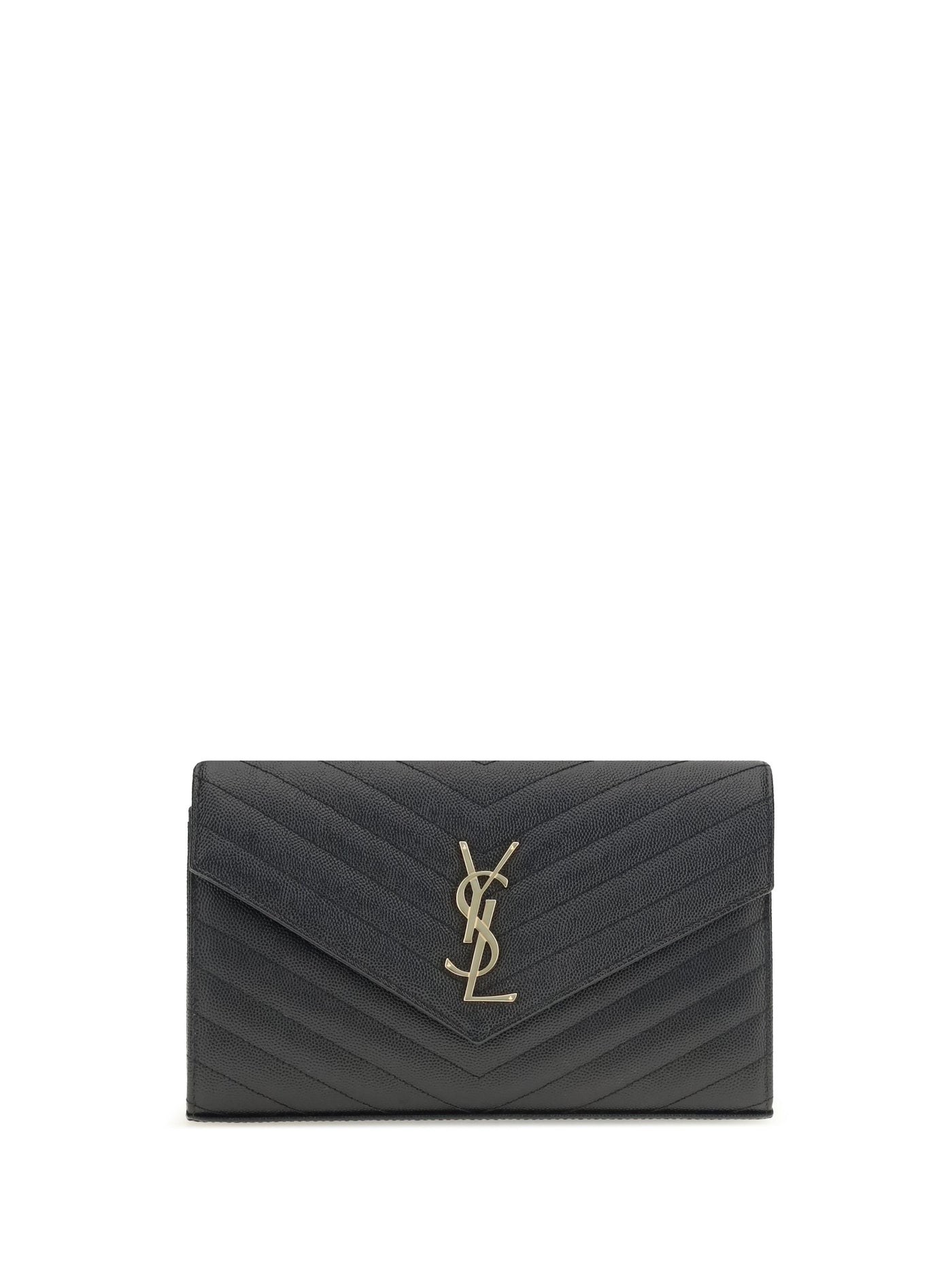 Saint Laurent Shoulder Bag — Black Calf Leather Bos Taurus