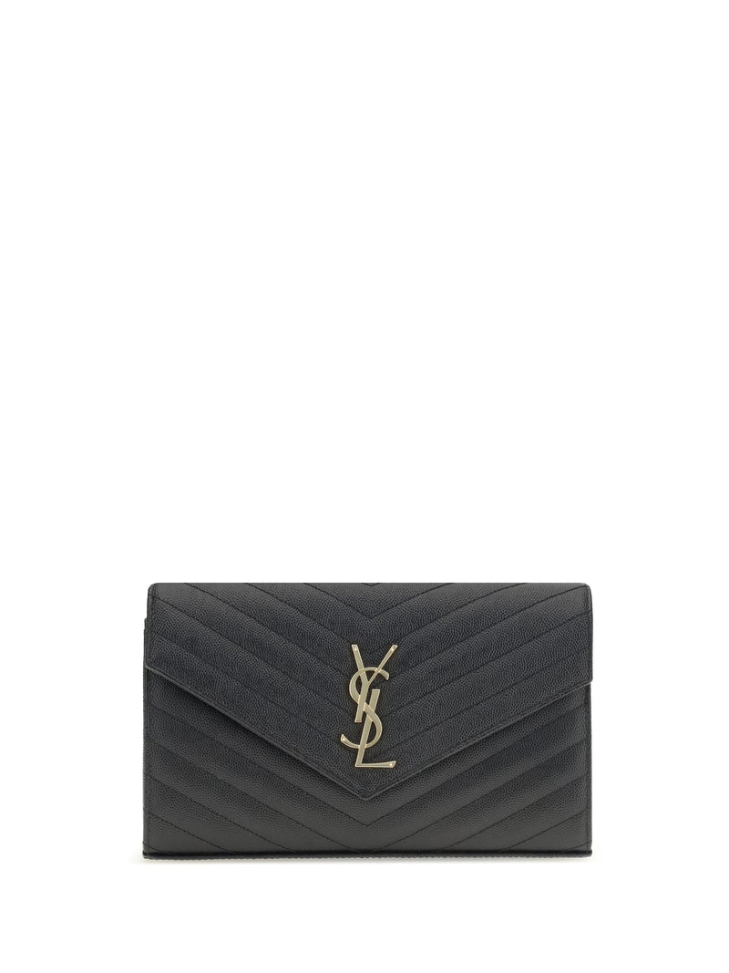 Saint Laurent Shoulder Bag — Black Calfskin