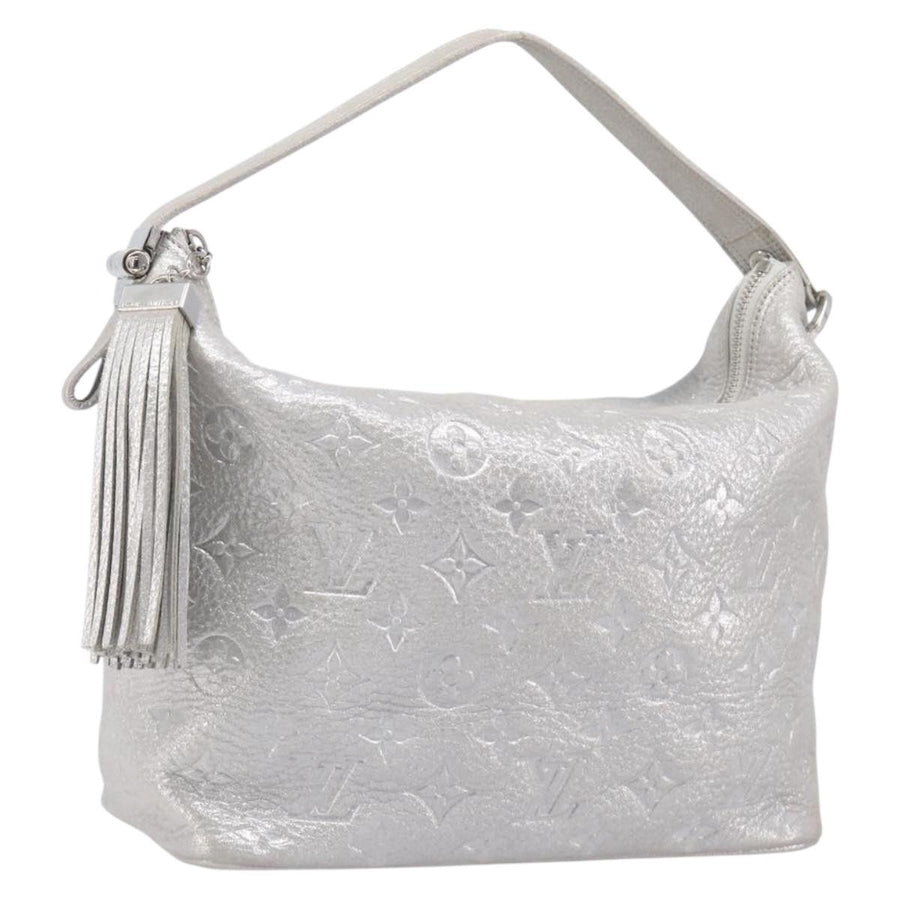 Louis Vuitton Halo Limited Edition Shimmer Monogram Embossed Leather Silver Bag