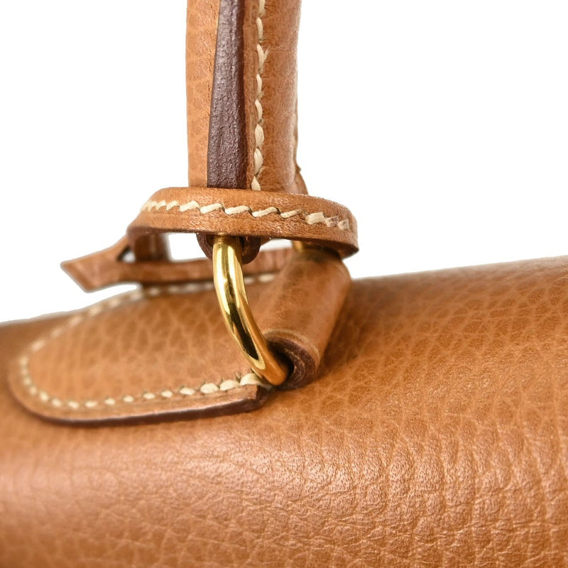 Hermes Kelly Brown Ardennes With Gold Hardware Leather Bag