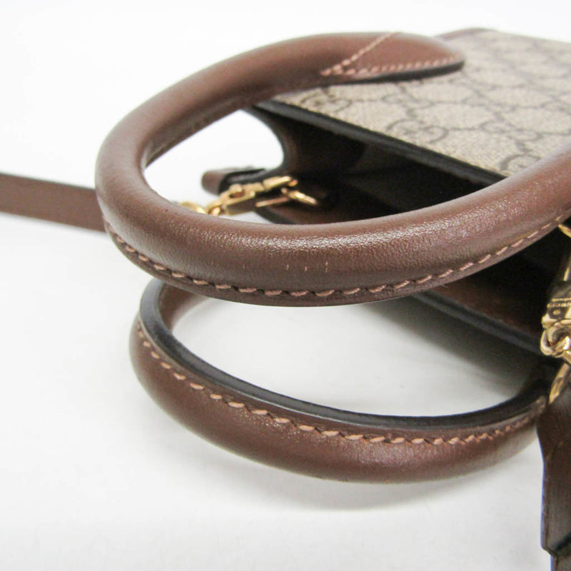 Gucci Interlocking G Patch Gg Coated Canvas Beige Bag
