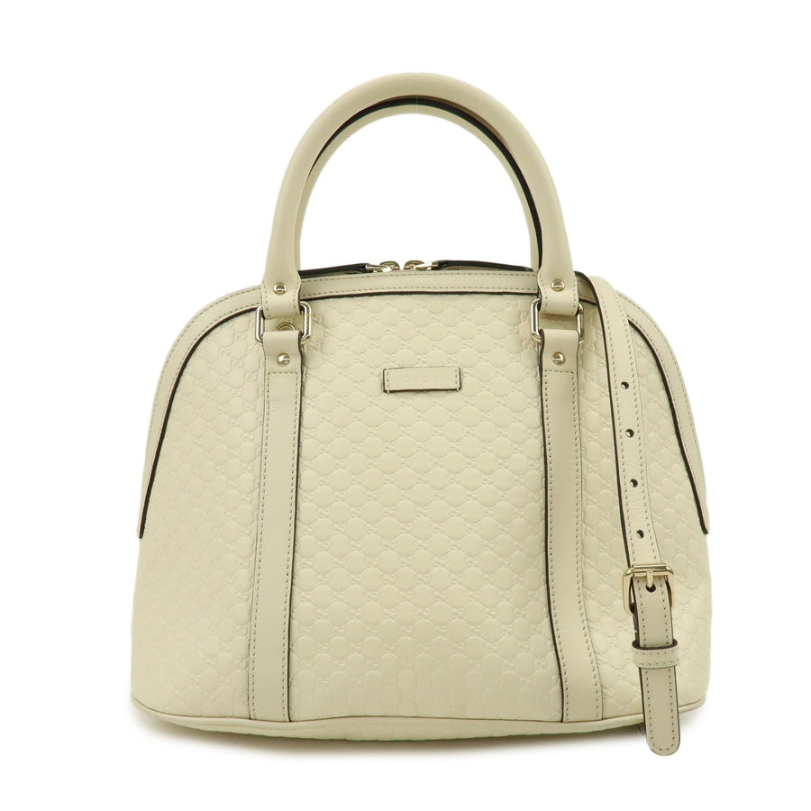 Gucci Convertible Dome Satchel Microguccissima Leather Beige