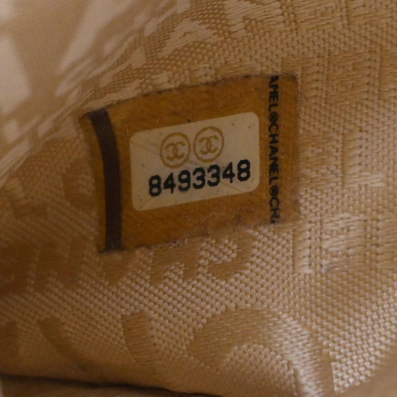 Chanel Vintage Handle Cc Caviar Beige Leather Bag
