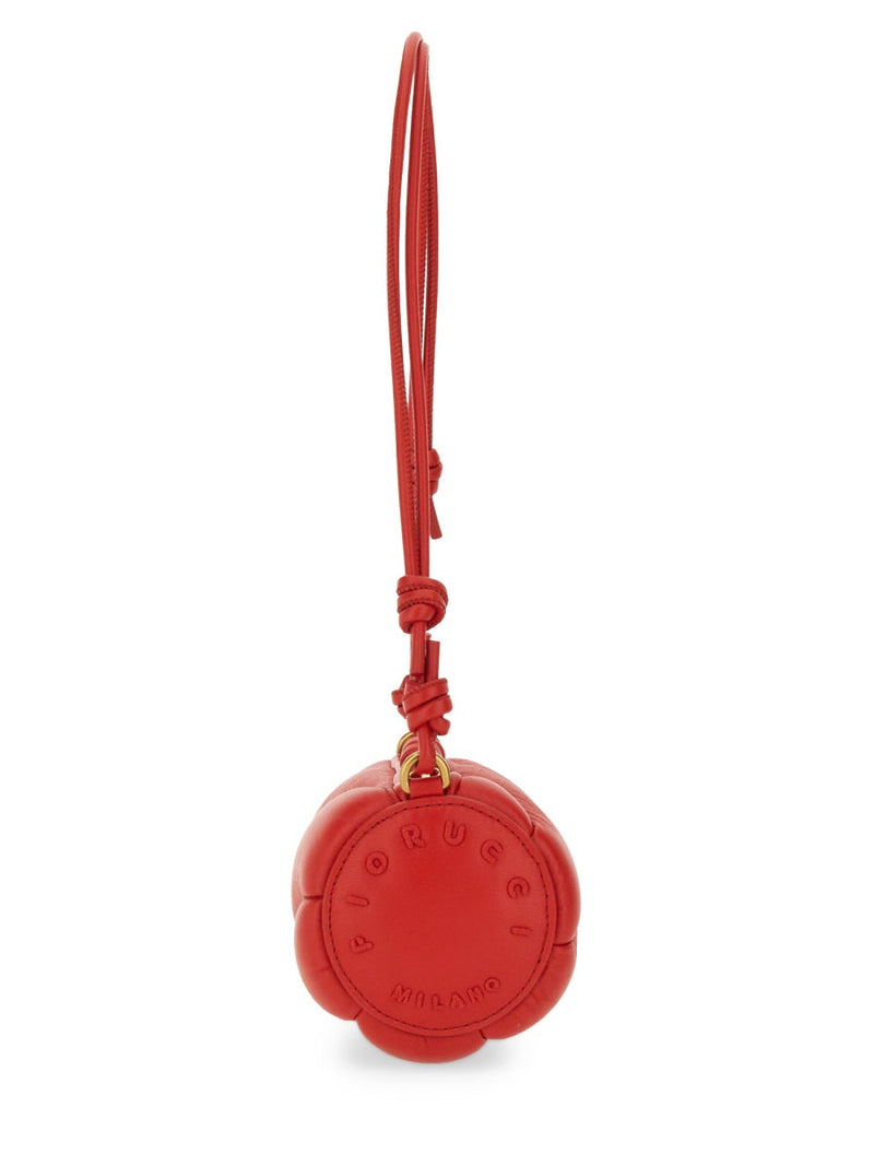 Fiorucci Mini Mella Shoulder Bag — Red Leather Cotton