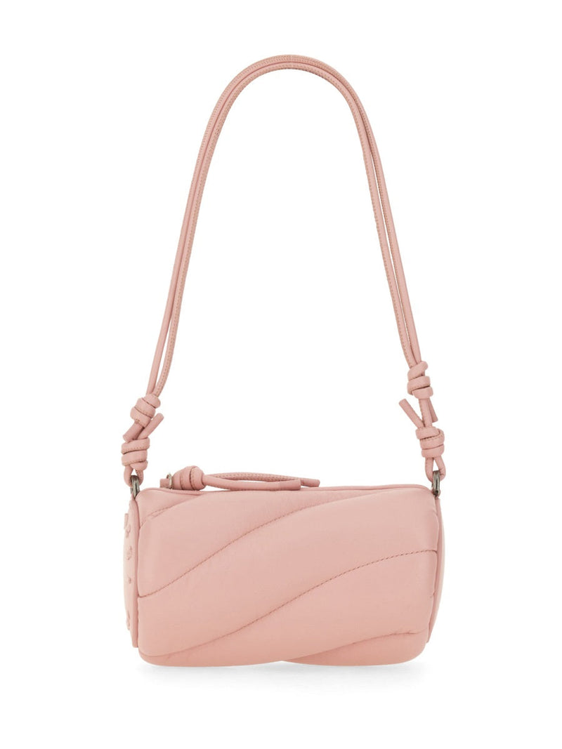 Fiorucci Mini Mella Shoulder Bag — Pink Leather Cotton