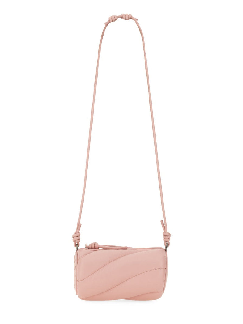 Fiorucci Mini Mella Shoulder Bag — Pink Leather Cotton
