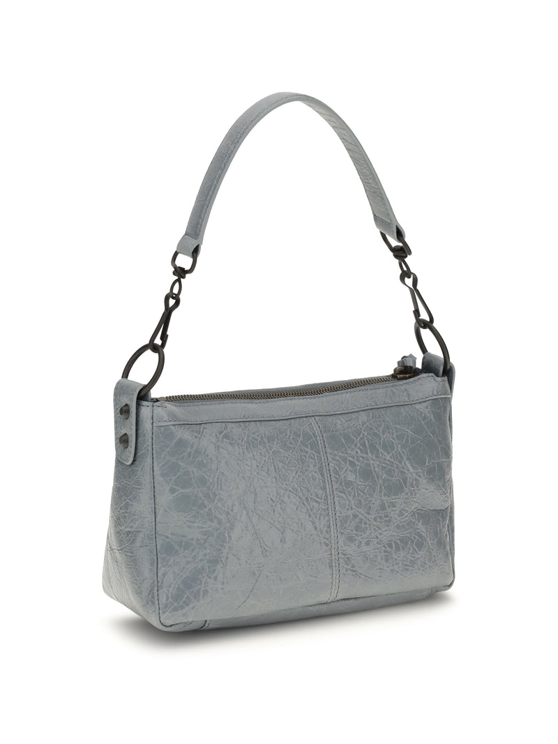 Balenciaga Le City Shoulder Bag — Gray Lamb Ovis Aries