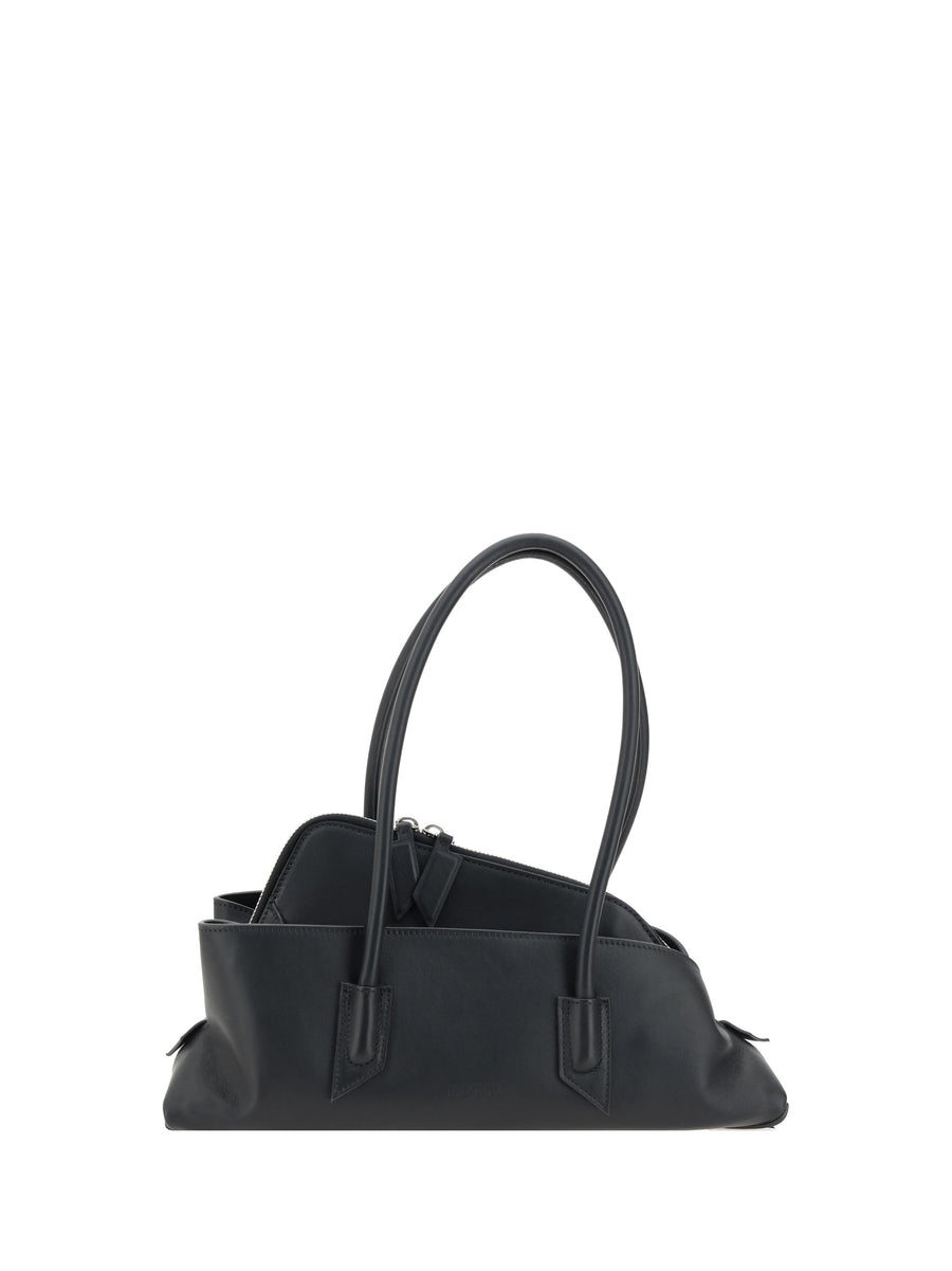 The Attico Shoulder Bag — Black Calf Leather Bos Taurus