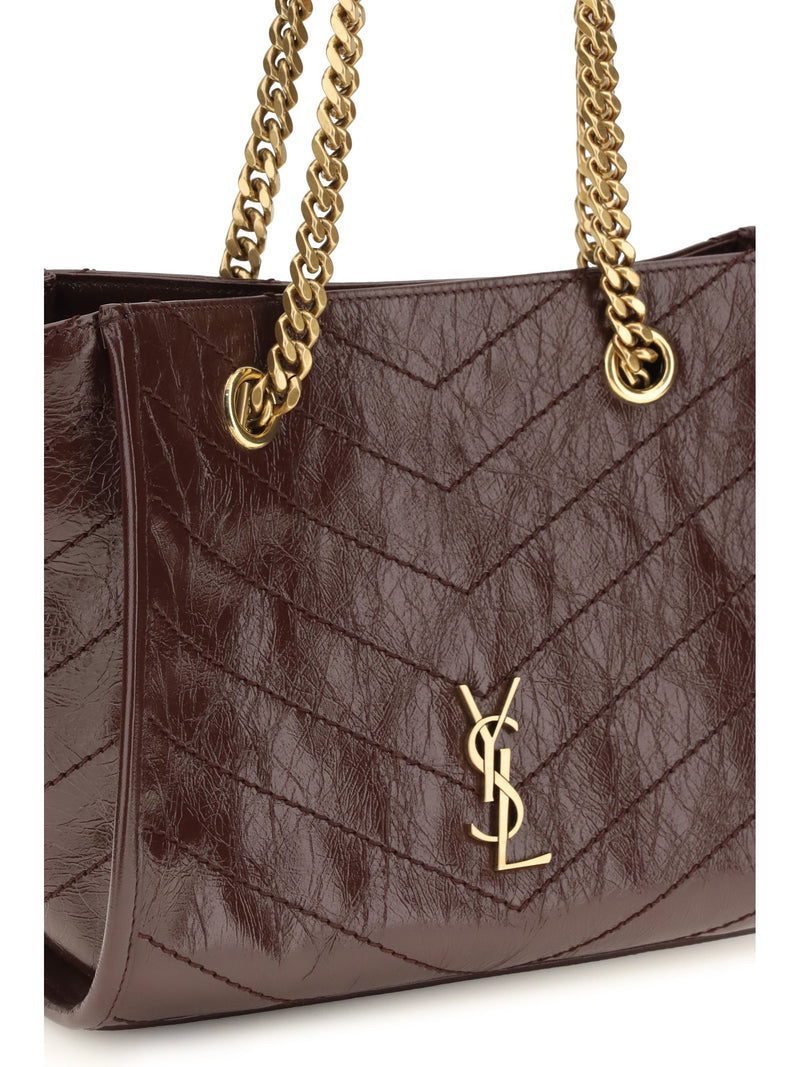 Saint Laurent Niki Shoulder Bag — Brown Calf Leather Bos Taurus