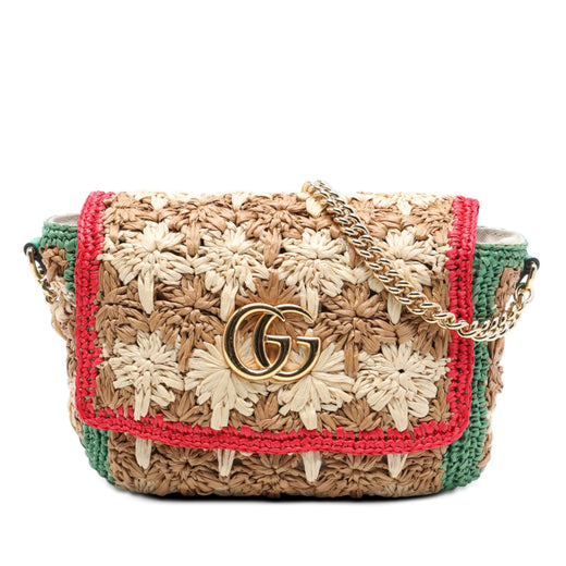 Small GG Marmont Raffia Crossbody - Image 1