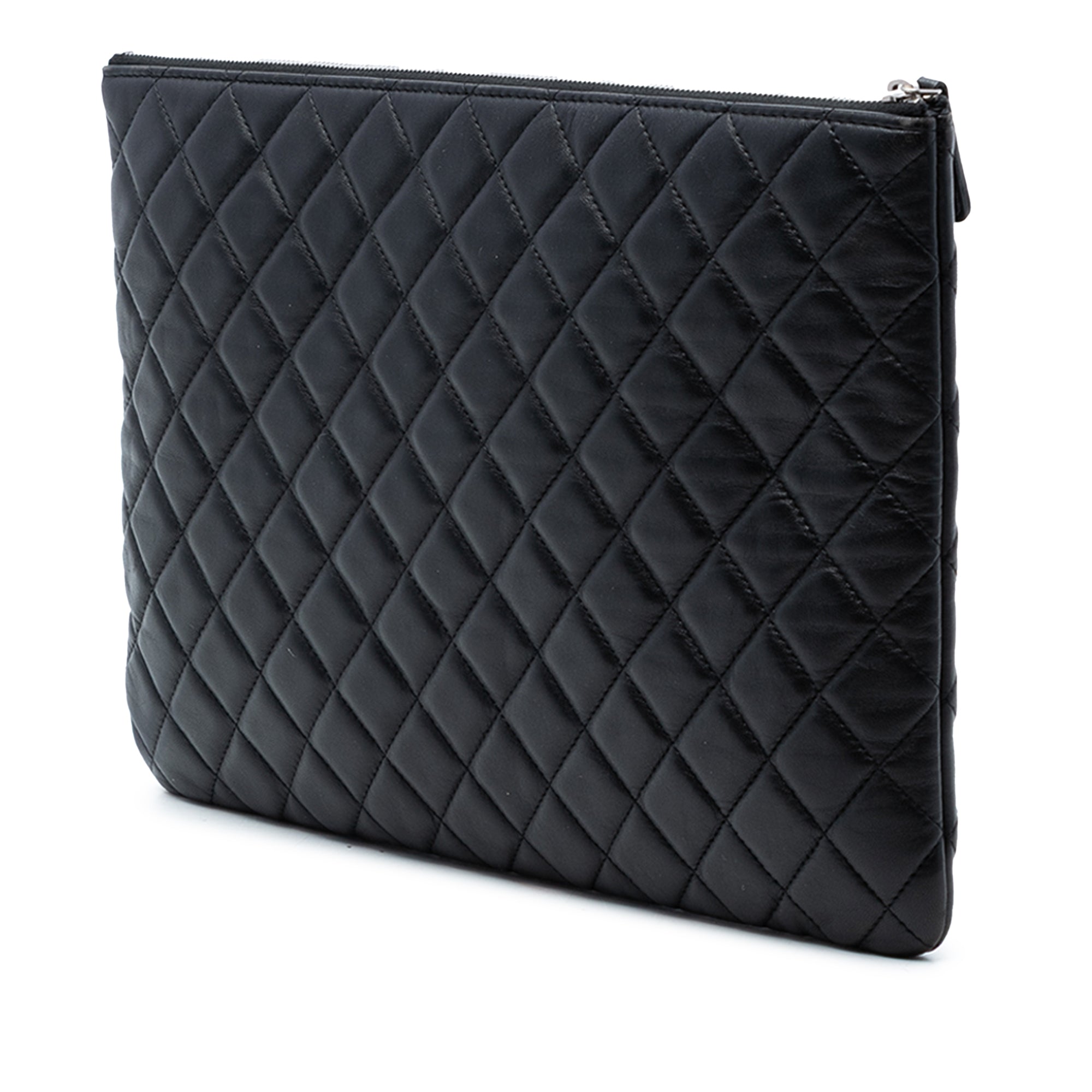 Large Quilted Lambskin O Case Clutch - Image 2