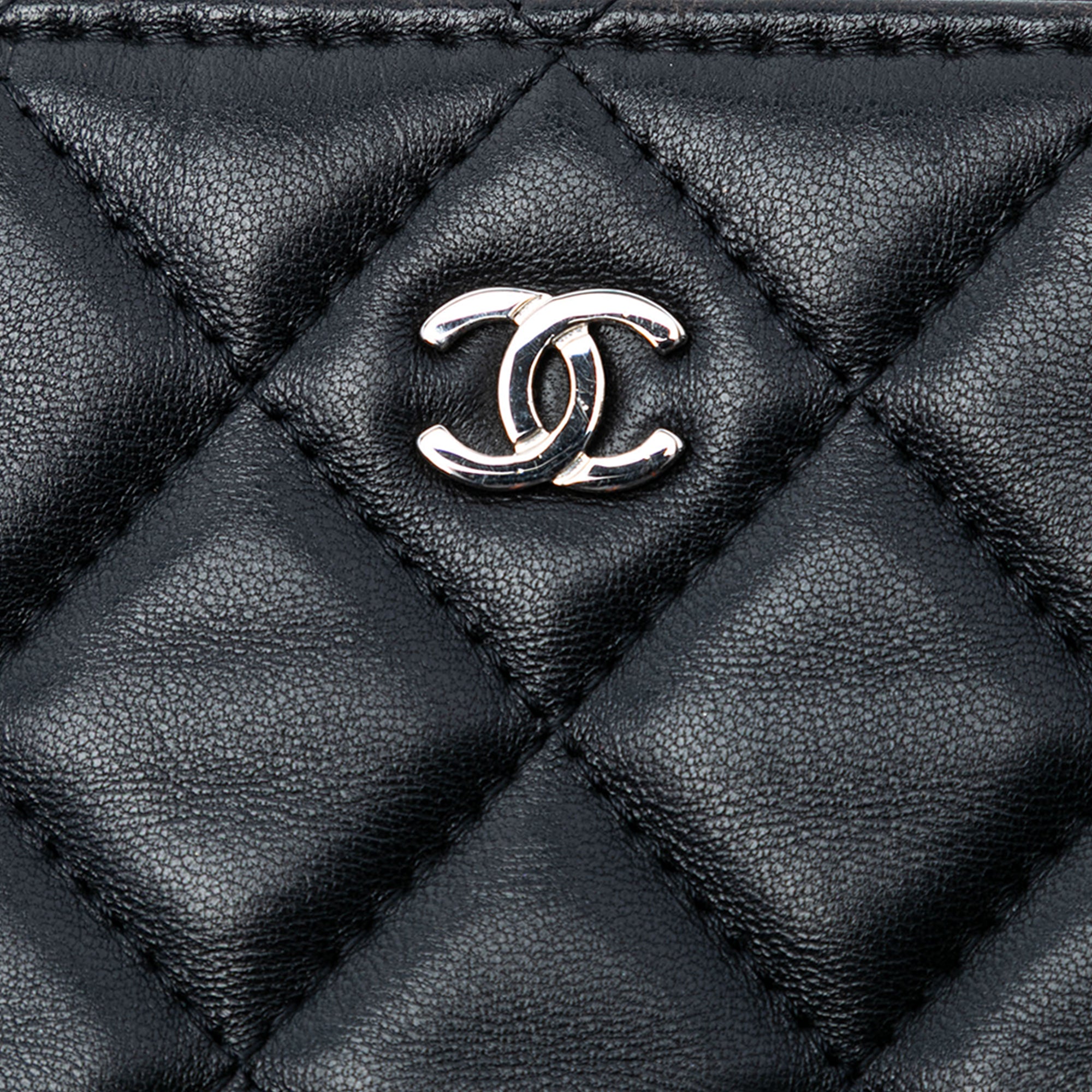 Large Quilted Lambskin O Case Clutch - Image 5