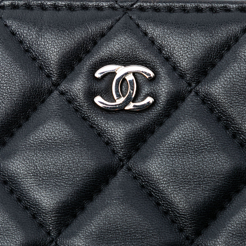 Large Quilted Lambskin O Case Clutch - Image 5